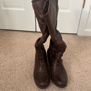 Elegant Brown Over the Knee Boots